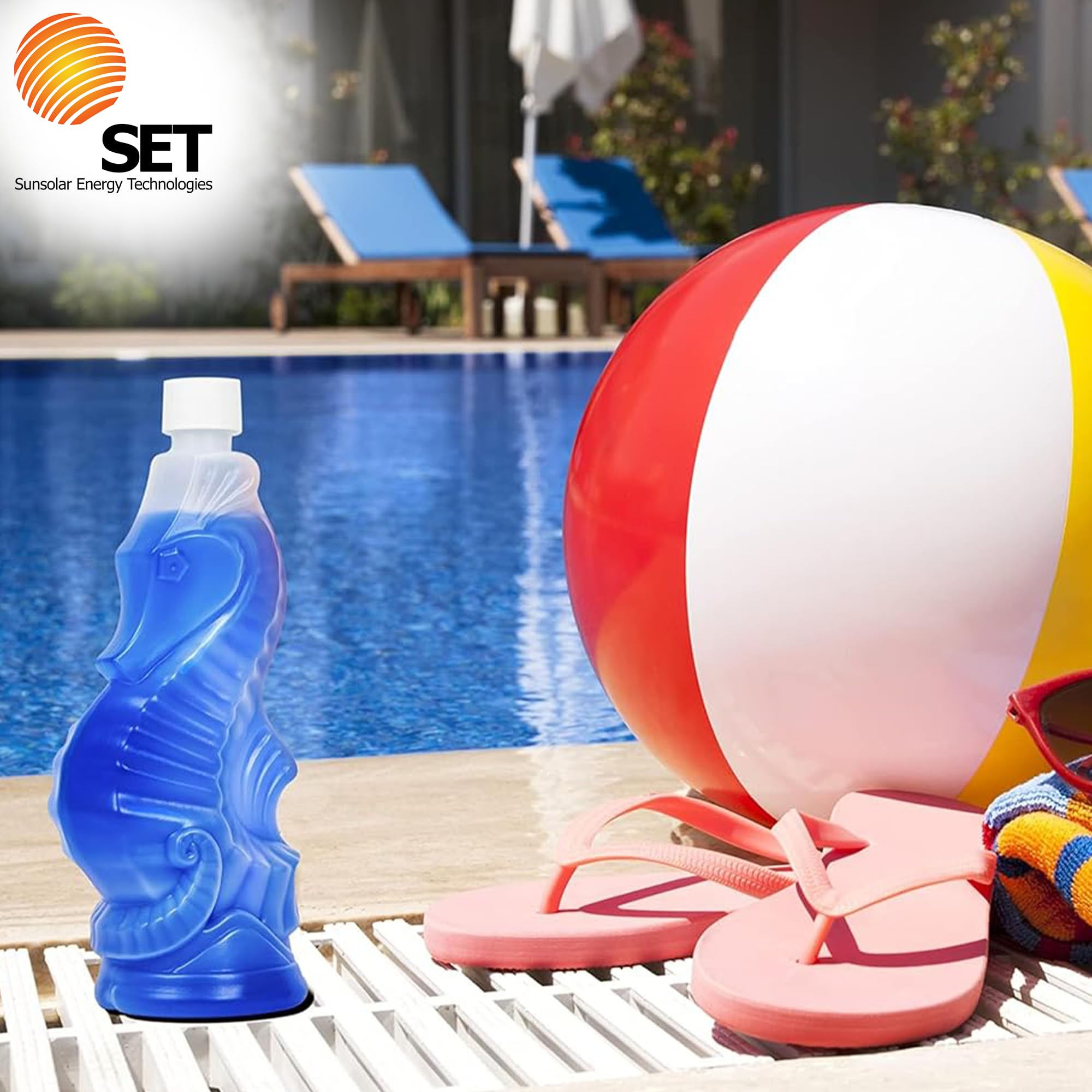 Tropical Fish Liquid Solar Blanket - Solar Pool Cover in a Bottle | Reduce Water Evaporation & Retain Heat | 310 mL Eco-Friendly Solution for Swimming Pools, Spas & Hot Tubs | Perfect for Year-Round Pool Maintenance & Energy Savings