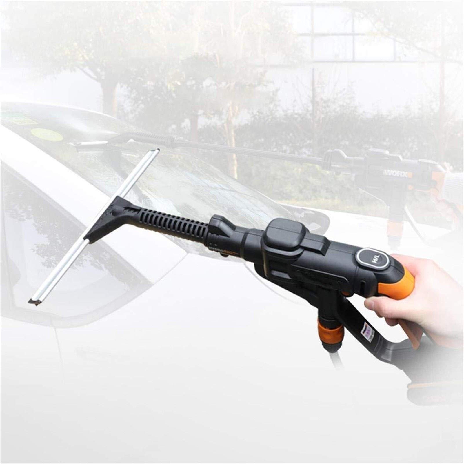 Worx WA4050 Pressure Washer Accessory - Black Window Squeegee with Water Sprayer for Car Washing & Home Cleaning | Perfect for Auto Detailing, Glass Cleaning & Outdoor Surfaces