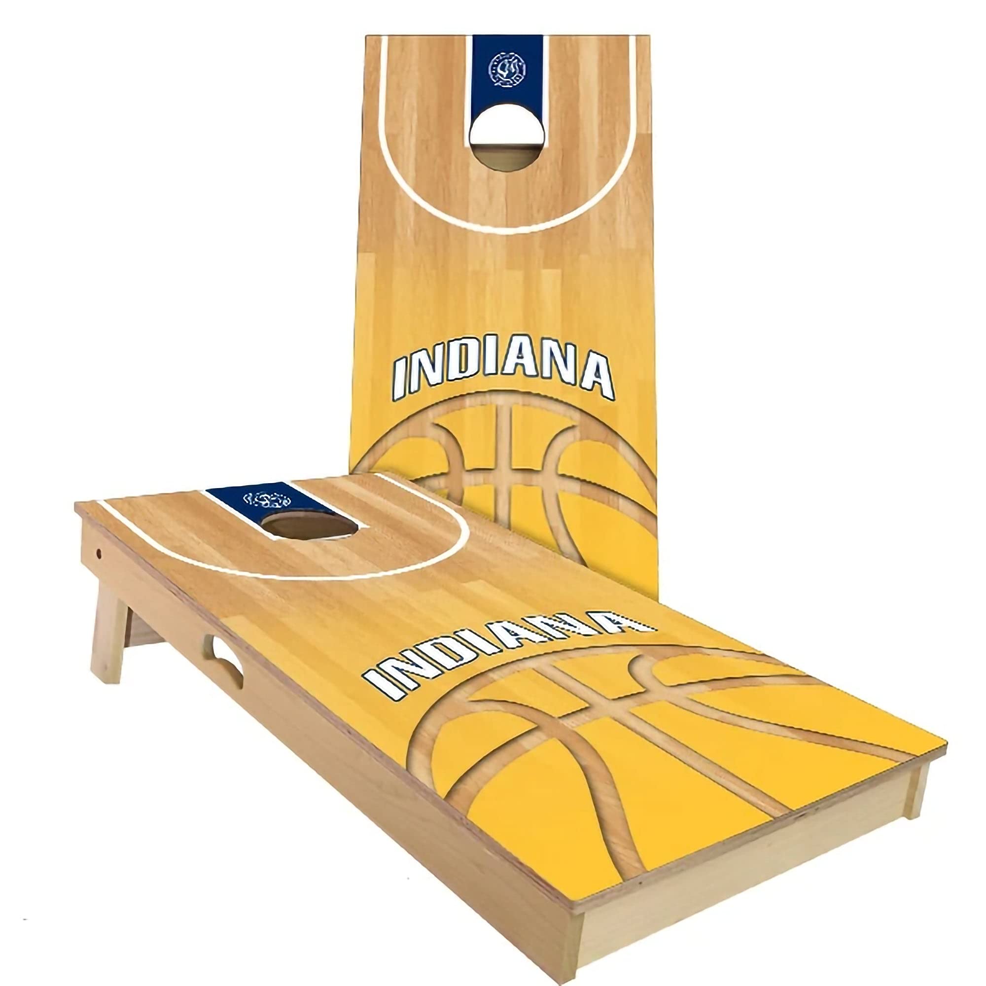 Skip's Garage Indiana Themed Cornhole Board Set - 2 Boards & 8 Bags - Customizable Size & Accessories - Perfect for Backyard Parties, Tailgating & Outdoor Games