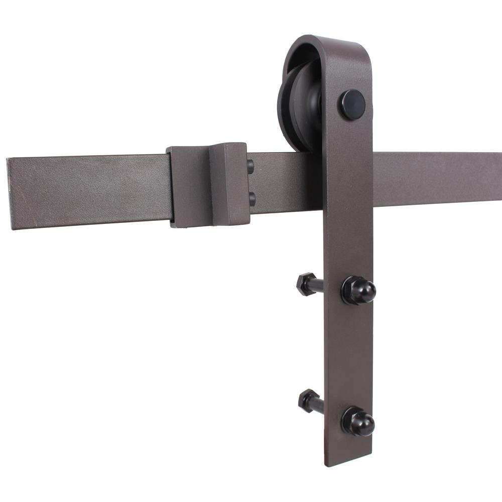 TMS Z Bar Solid Knotty Pine Wood Interior Sliding Barn Door with Hardware Kit - 84