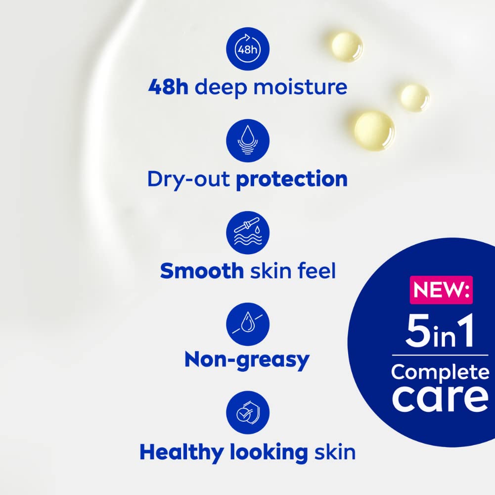 NIVEA Cocoa Nourish 200ml Body Lotion with Deep Moisture Serum | 48 Hour Hydration | Enriched with Cocoa Butter & Coconut Oil | Non-Greasy Formula for Healthy Skin | Best for Very Dry Skin | Perfect for Daily Moisturizing & Winter Skin Care