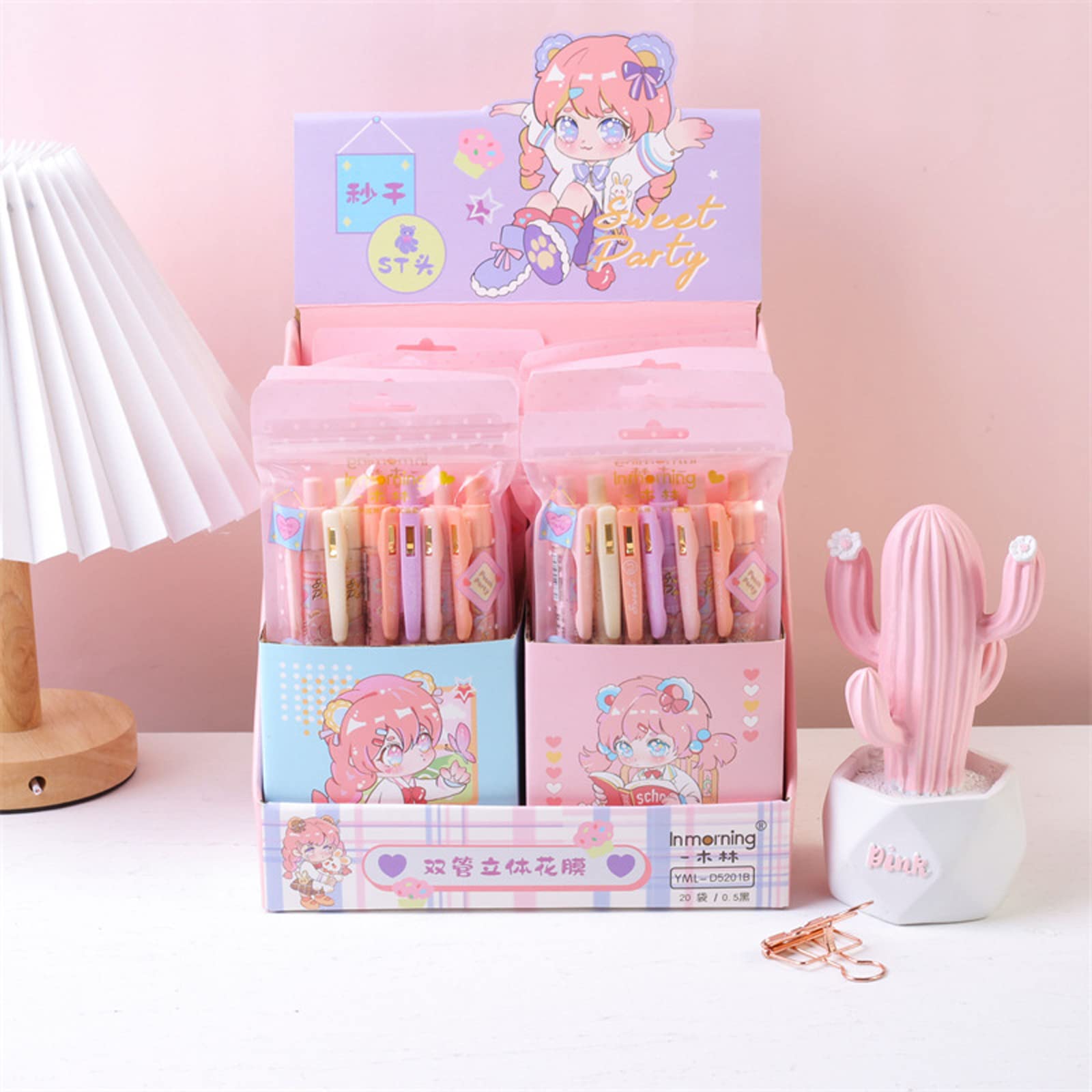 Kawaii Japanese Gel Pens for Students - Cute Signature Pens, Sweet Peach Diary Design - Perfect for Journaling, Note Taking & Gift Giving