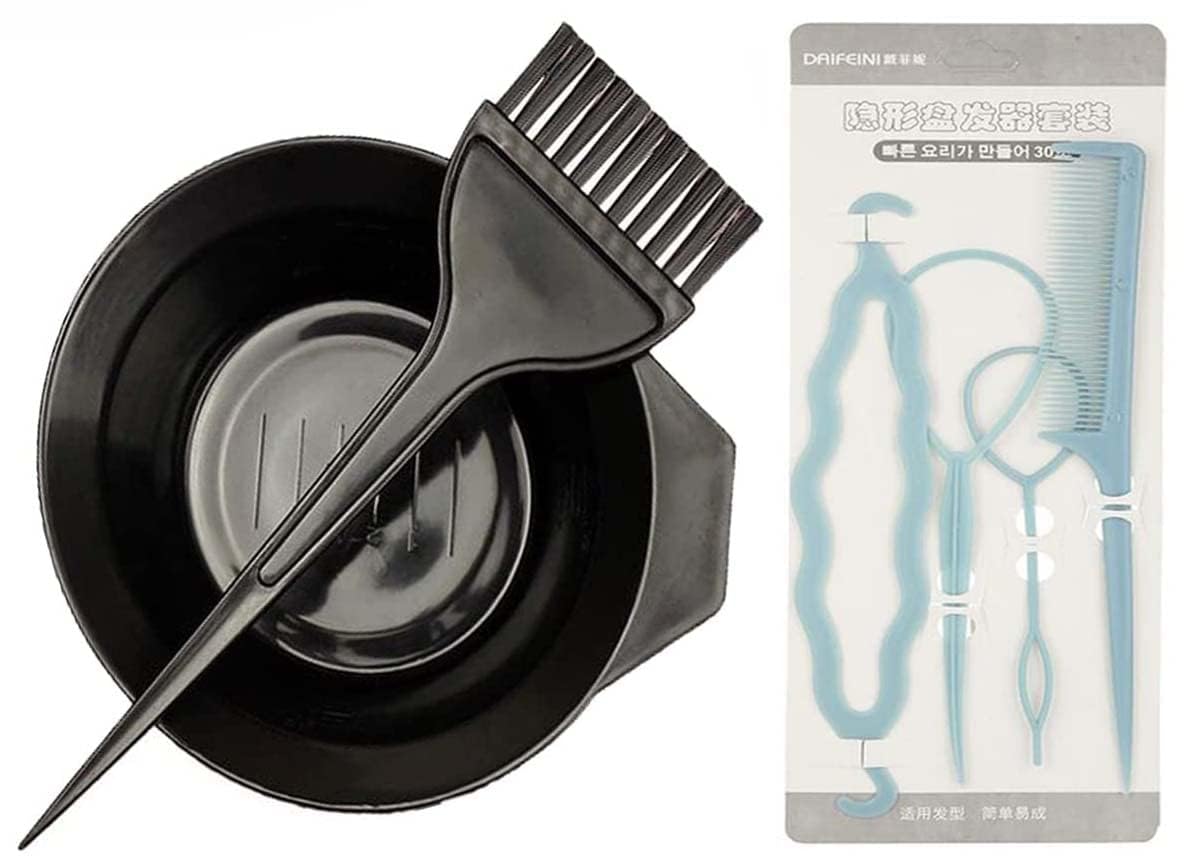Professional Hair Dye Brush Set with Comb & Applicator Bowl - Salon Quality Coloring Tools for Women, DIY Home Hair Coloring & Styling - Perfect for Balayage, Highlights, and Hair Braiding at Home or Salon Use