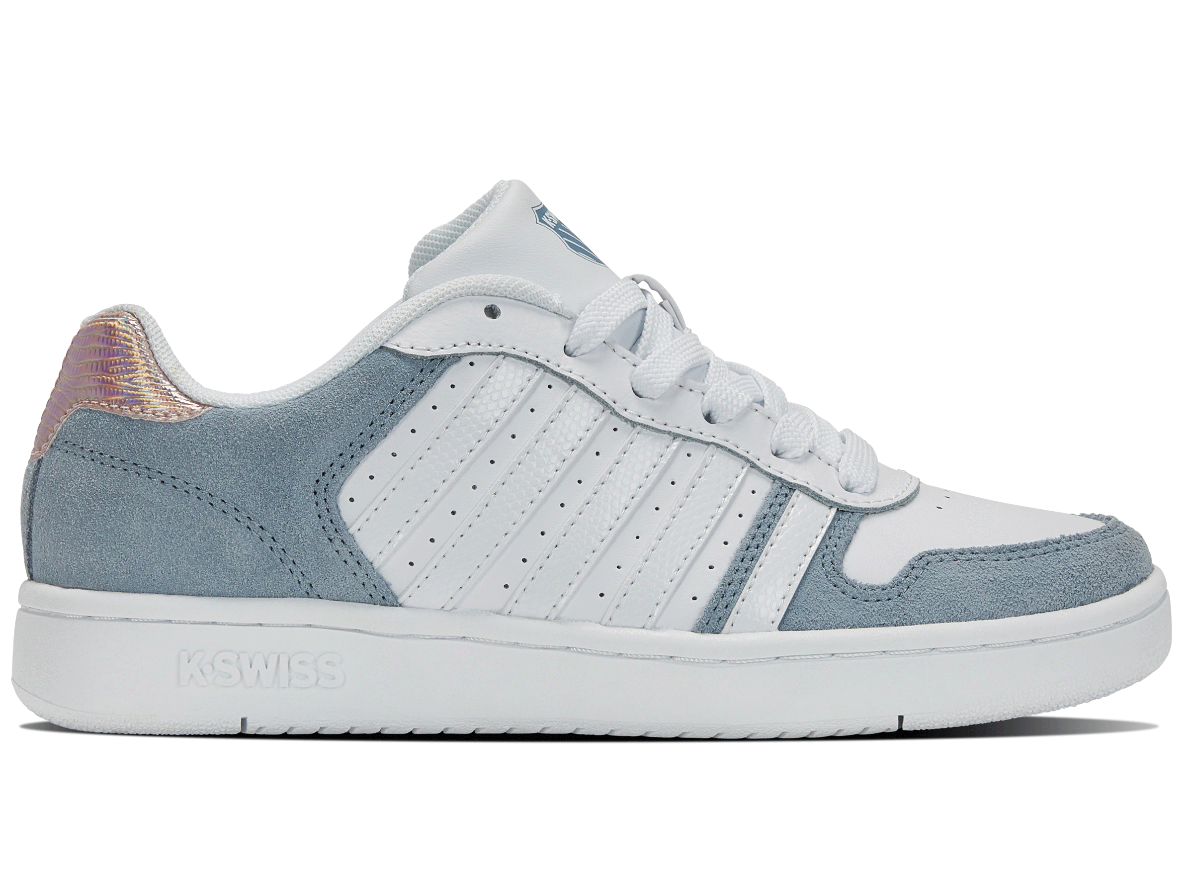 Nike Court Palisades Men's Tennis Shoes - White/Ashley Blue/Iridescent | Lightweight & Durable for Tennis, Casual Wear & Outdoor Activities
