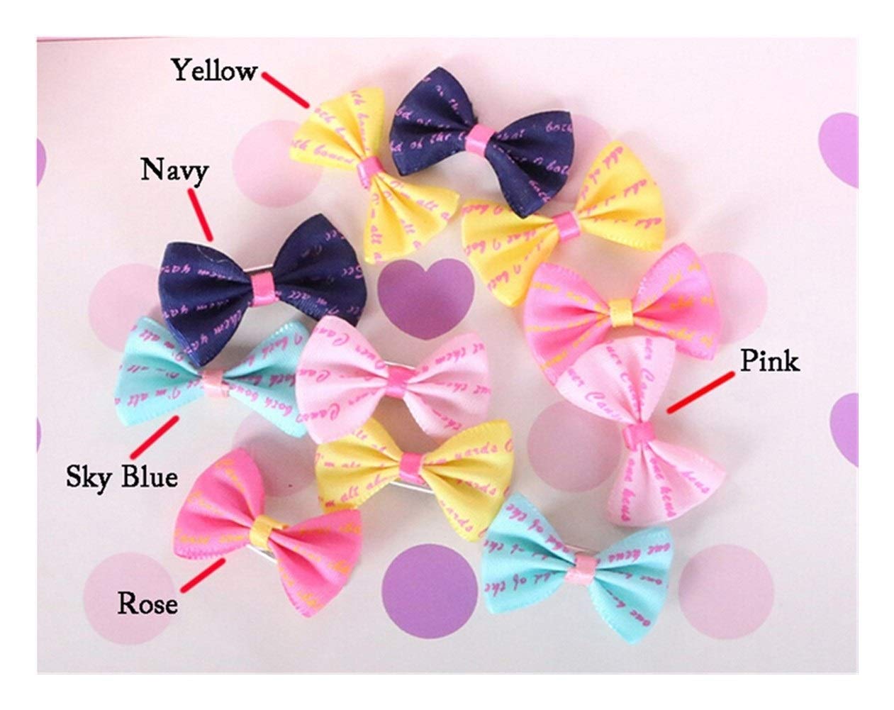 Handmade Dog Hair Accessories - 20PCS Small Flower Bows for Terriers & Poodles | Pet Grooming Charms & Gifts in Mixed Colors | Perfect for Puppy Parties, Photo Shoots & Daily Styling
