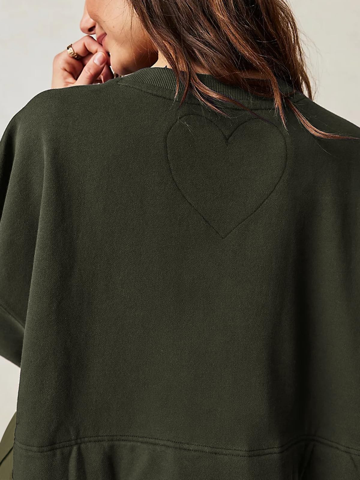 Women's Oversized Patchwork Sweatshirt Dress - Long Sleeve Crew Neck Pullover Mini Dress | Flowy Loungewear for Casual Outings, Coffee Dates & Fall Layering