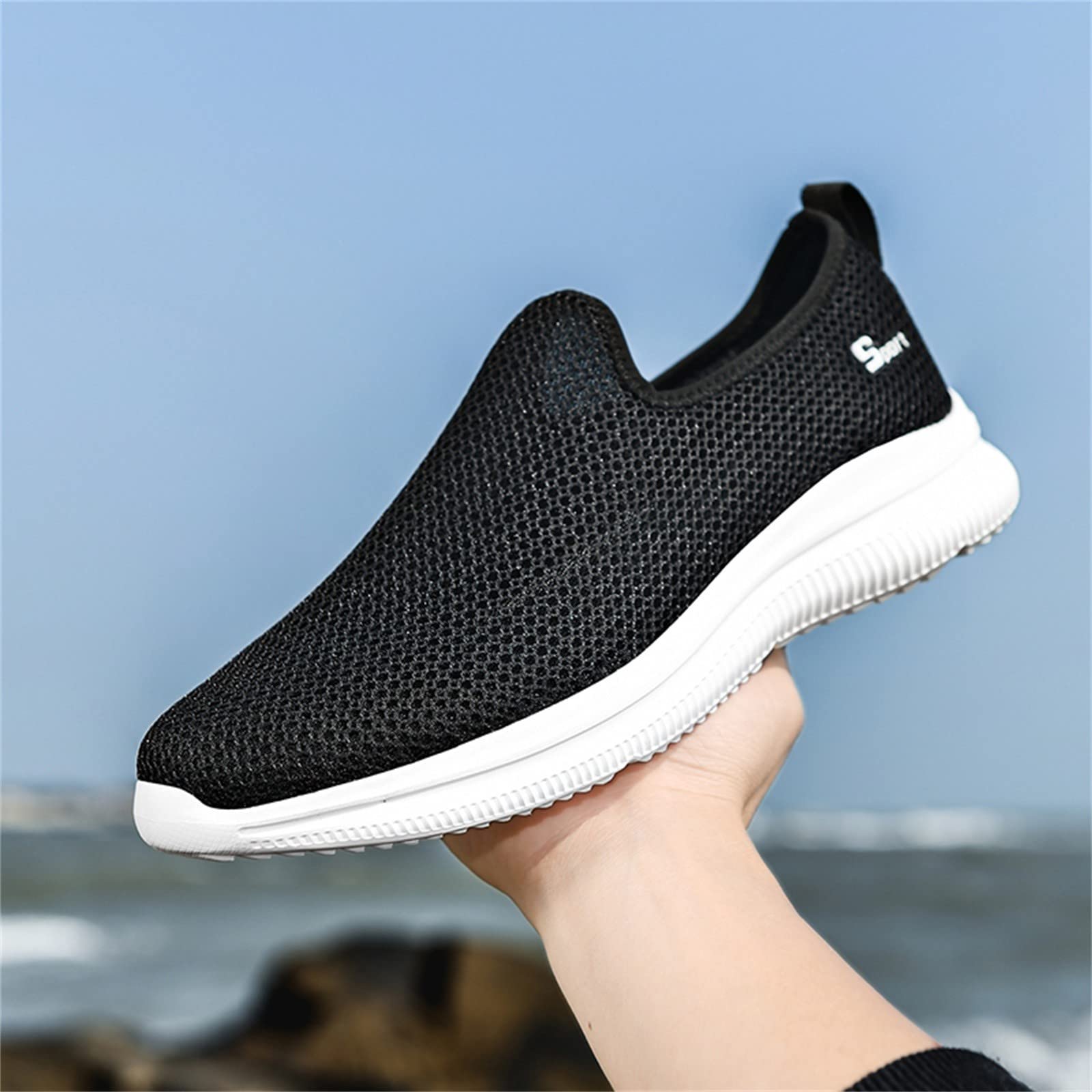 Women's & Men's Slip-On Walking Shoes - Comfortable Running Sneakers, Loafers & Casual Dress Shoes - Wide Width Options - Perfect for Work, Travel & Everyday Wear