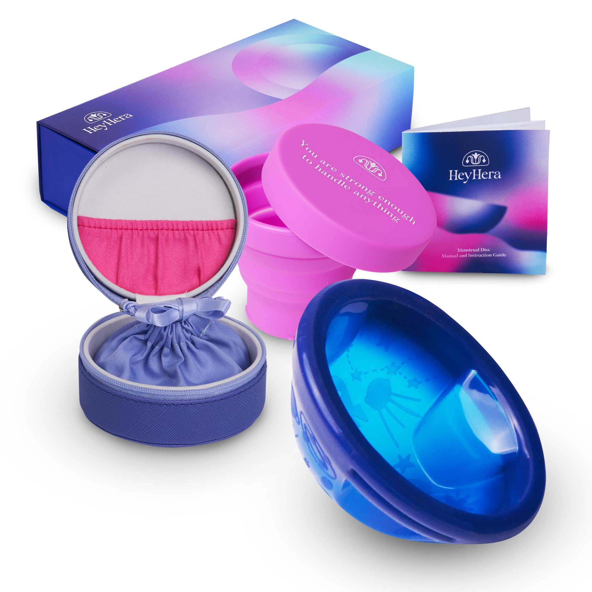 Reusable Silicone Menstrual Disc - Comfortable & Easy to Clean Period Cup for Women - Perfect for Active Lifestyles, Travel & Overnight Protection
