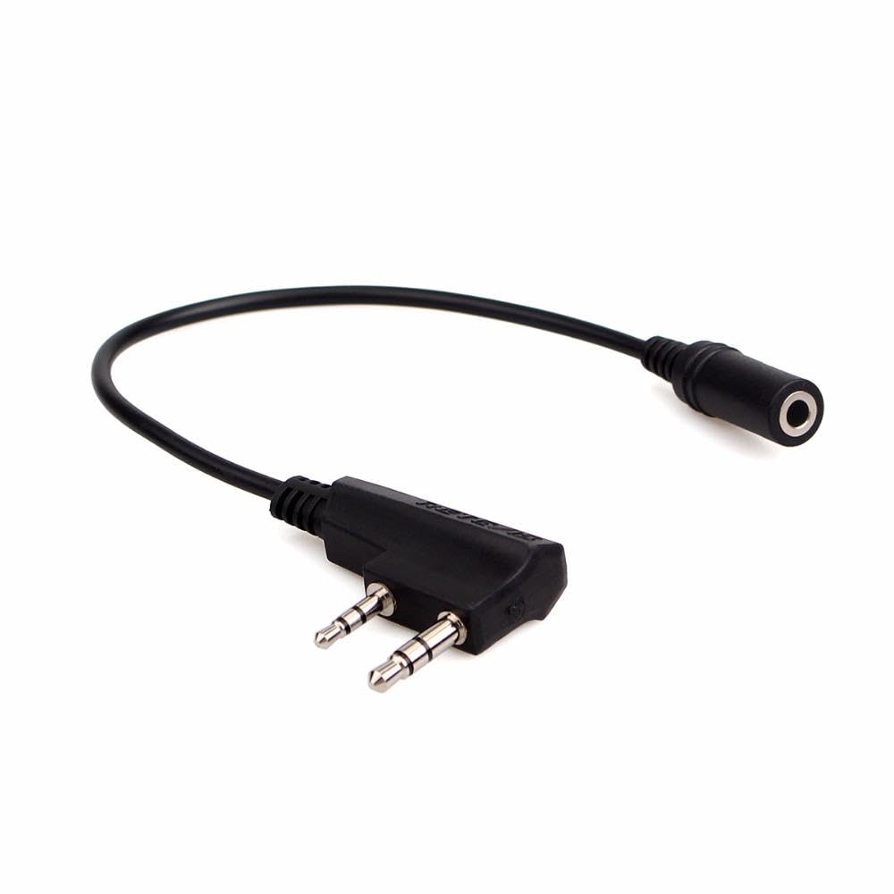 Kenwood RT21 RT22 RT24 RT27 H777 2 Pin to 3.5mm Female Audio Adapter Cable - TCK01 Earpiece Connector for Two-Way Radios & Walkie Talkies | Perfect for Communication, Security, and Outdoor Activities