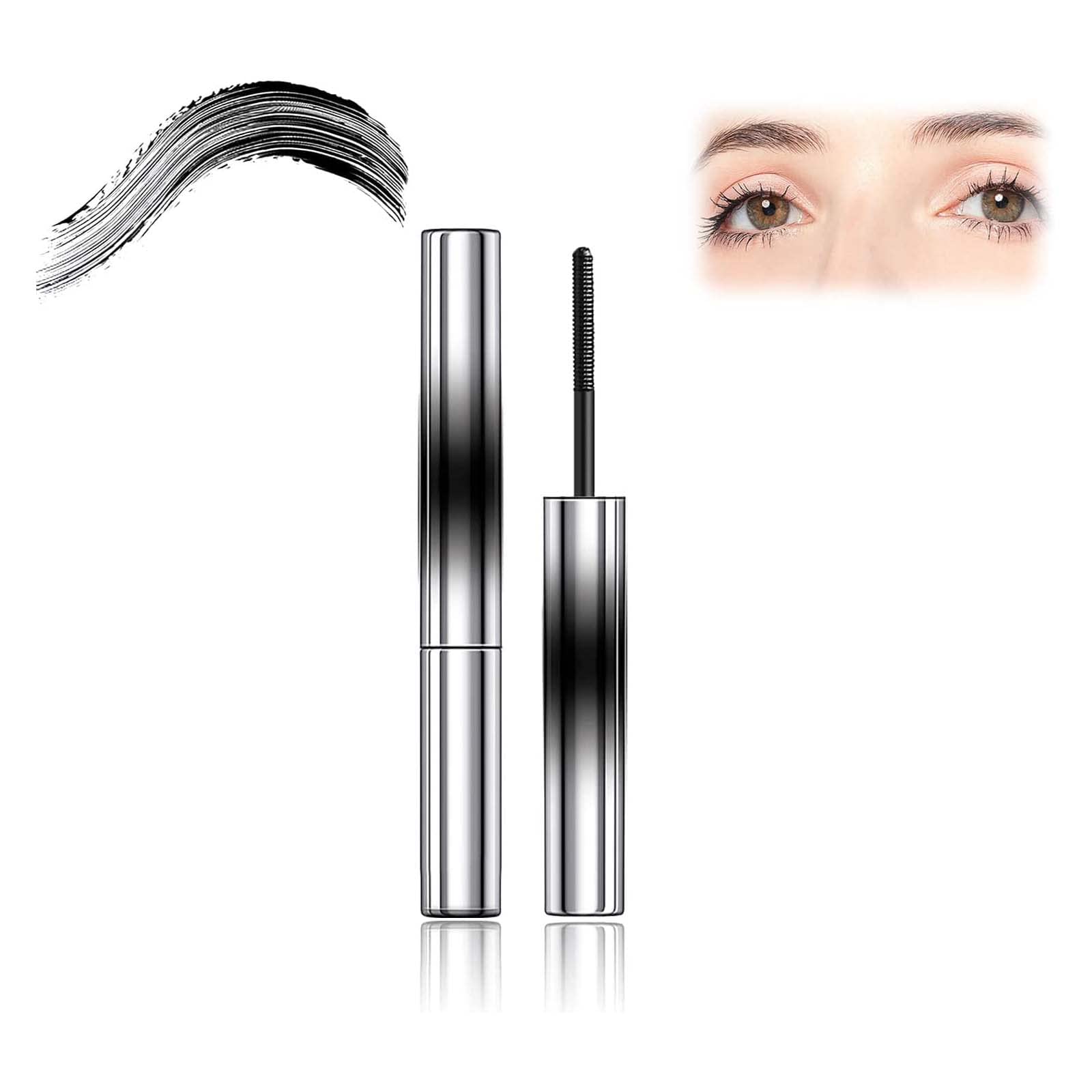 Bristleless Metal Mascara Wand - Waterproof Long Lasting Washable Mascara Applicator for Flawless Eyelash Extensions (Black) | Perfect for Daily Makeup, Special Occasions & Sensitive Eyes