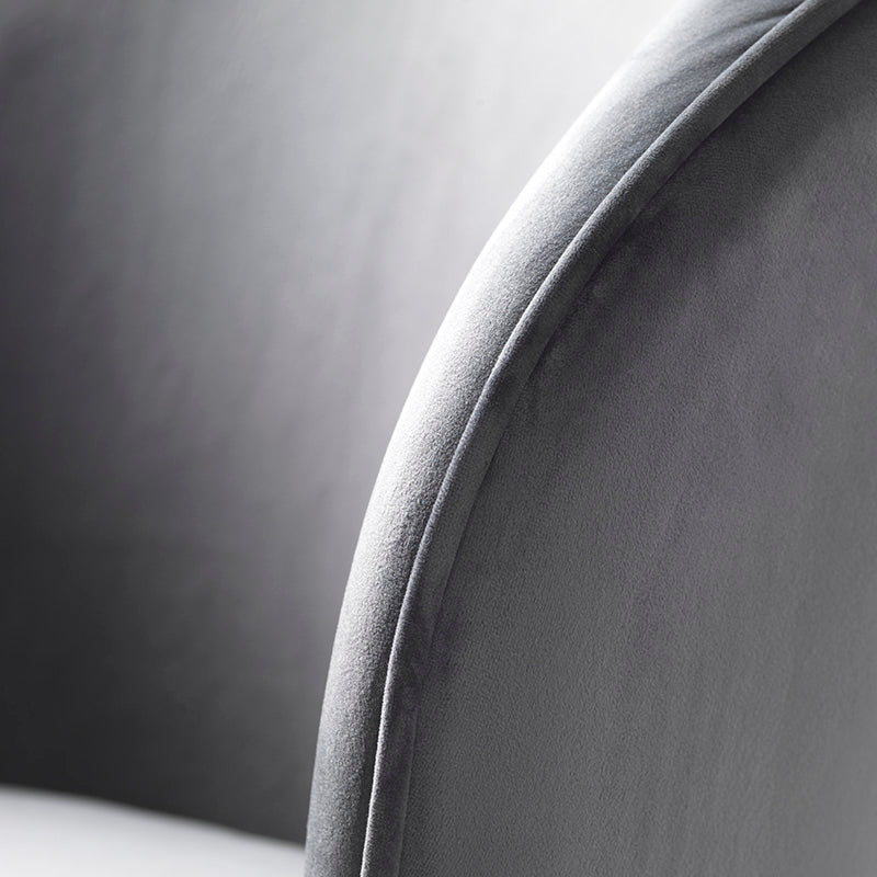 GAIN Lounge Chair - Modern Steel Grey Accent Chair for Living Room, Bedroom & Office - Comfortable Reading & Relaxation Chair with Sturdy Frame