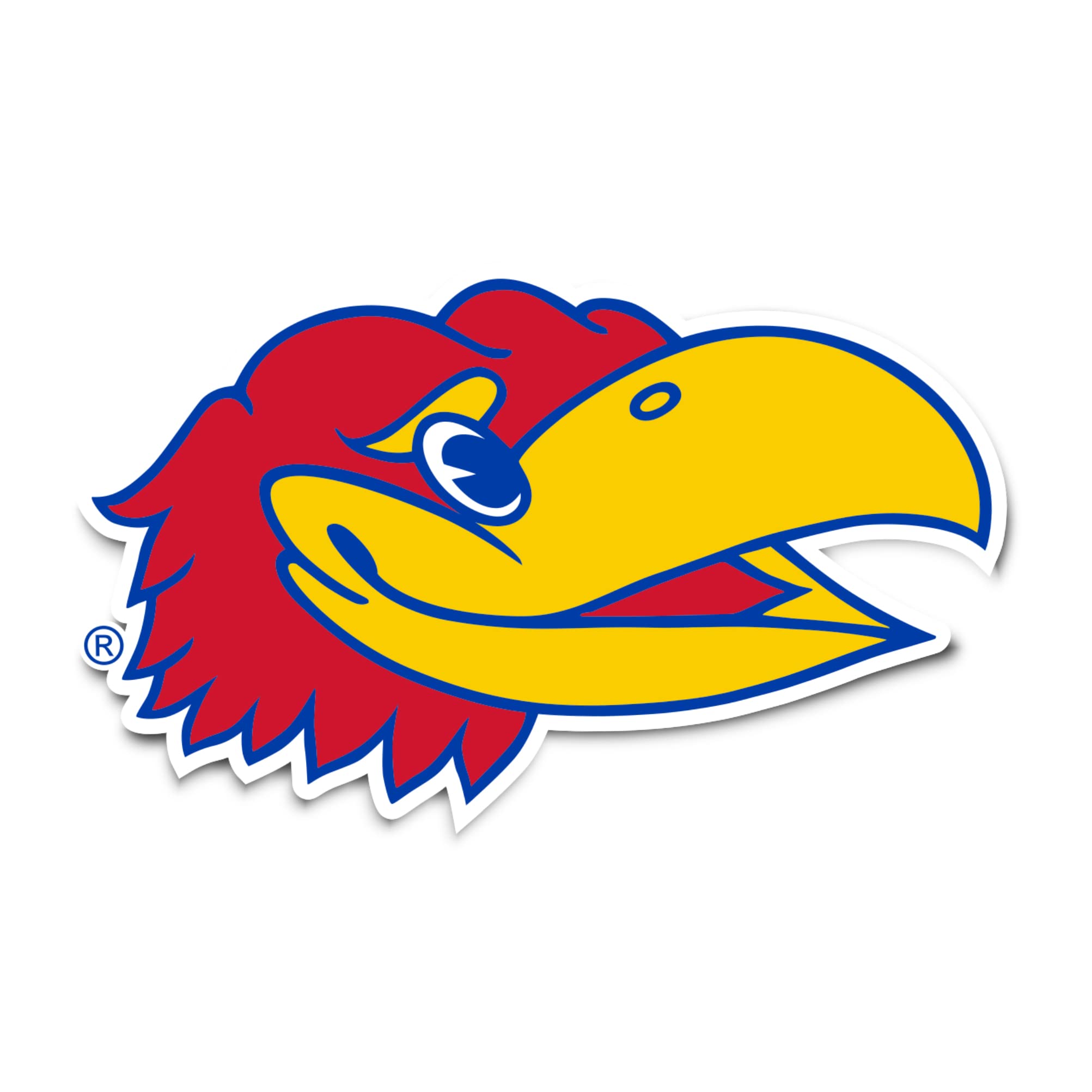 Kansas Jayhawks KU Vinyl Decal Sticker - Waterproof Desert Cactus Design for Laptop, Water Bottle, Car, Scrapbook - Perfect for KU Fans, College Dorm Decor & Game Day Accessories