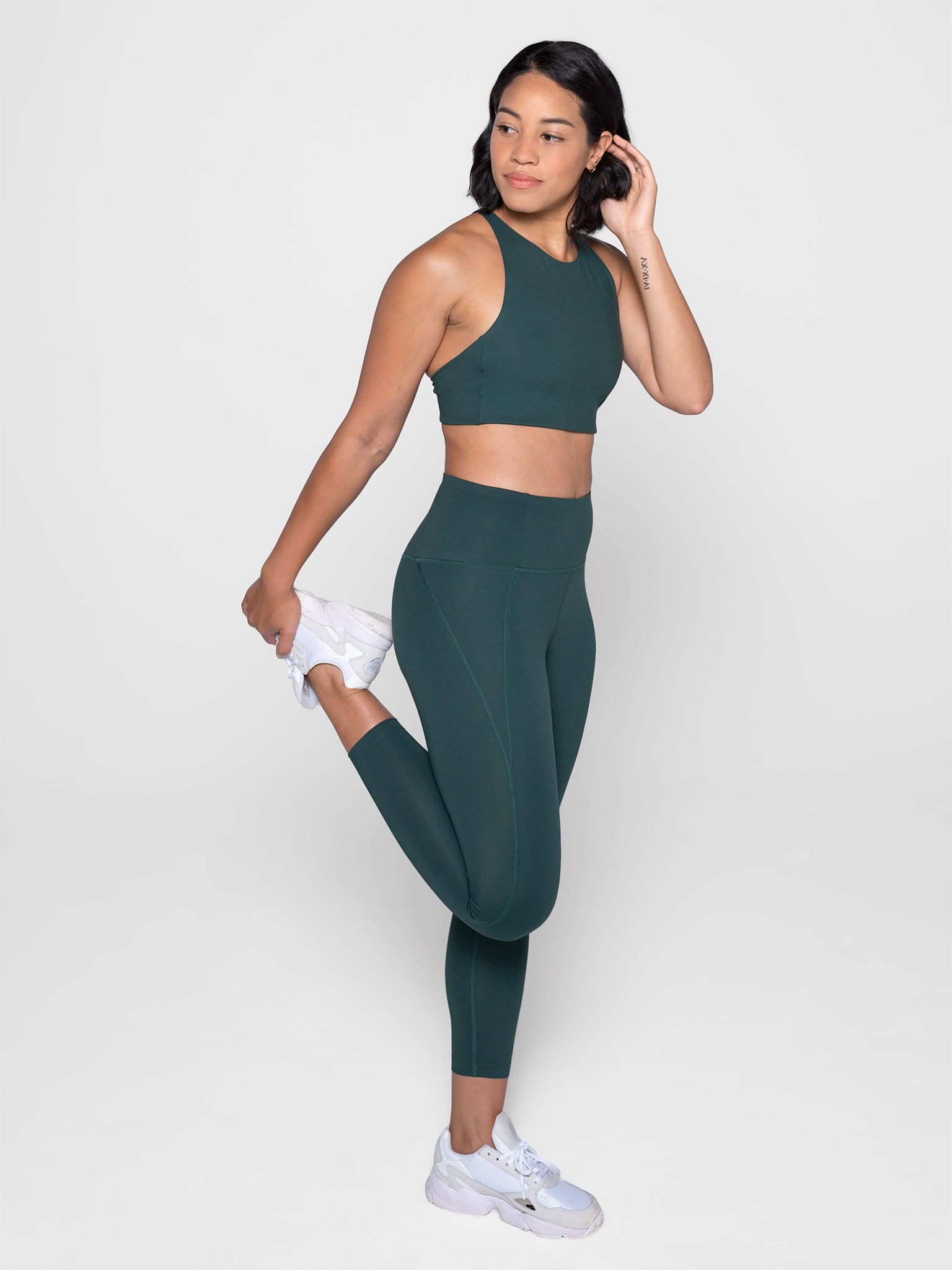 Girlfriend Collective High Waist Compressive 7/8 Leggings for Women - Perfect for Yoga, Running & Workouts