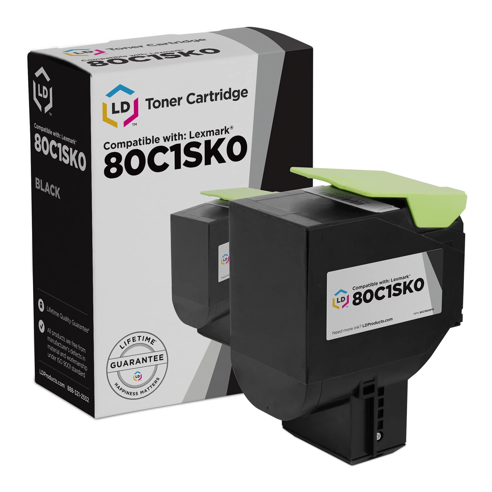 LD Remanufactured Toner Cartridge for Lexmark 801SK 80C1SK0 (Black) - Compatible with CX Series Printers for Office Use