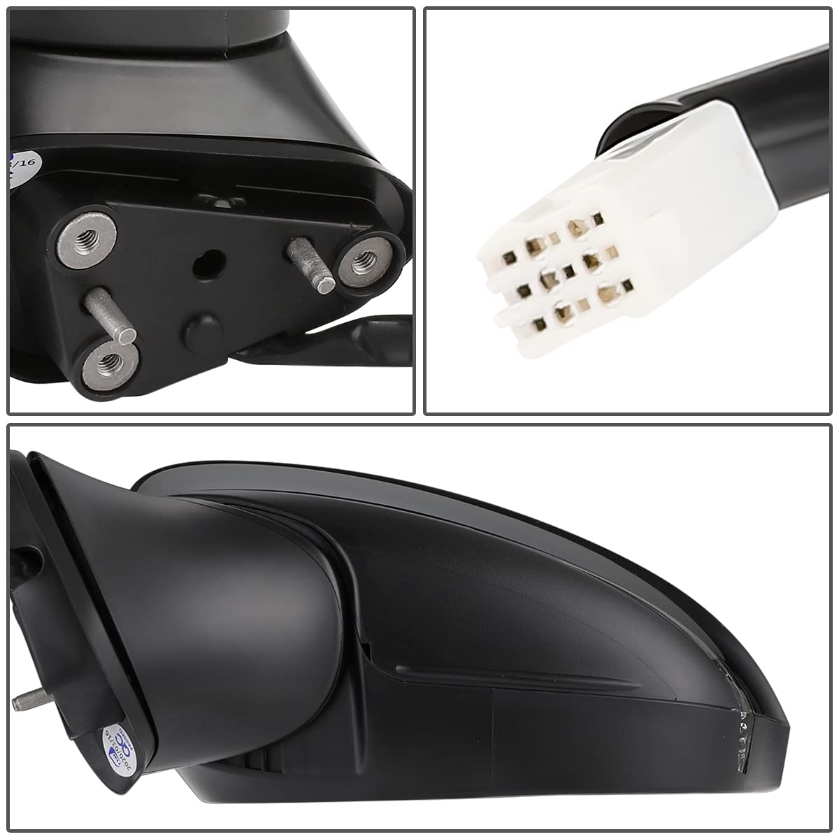 DNA Motoring OEM-MR-MA1320218 Left Driver Heated Power Side Mirror with Turn Signal - Compatible with 2017-2020 Mazda 6 | Replacement for Damaged Mirrors | Enhances Visibility & Safety in Rainy/Night Driving