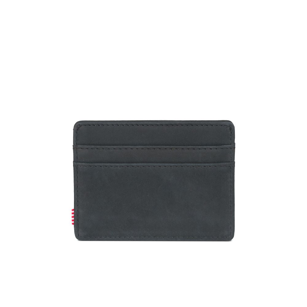 Herschel Beaded Collection Charlie Wallet - Black Nubuck Leather RFID Blocking Slim Wallet for Men & Women | Perfect for Travel, Everyday Use & Minimalist Lifestyle