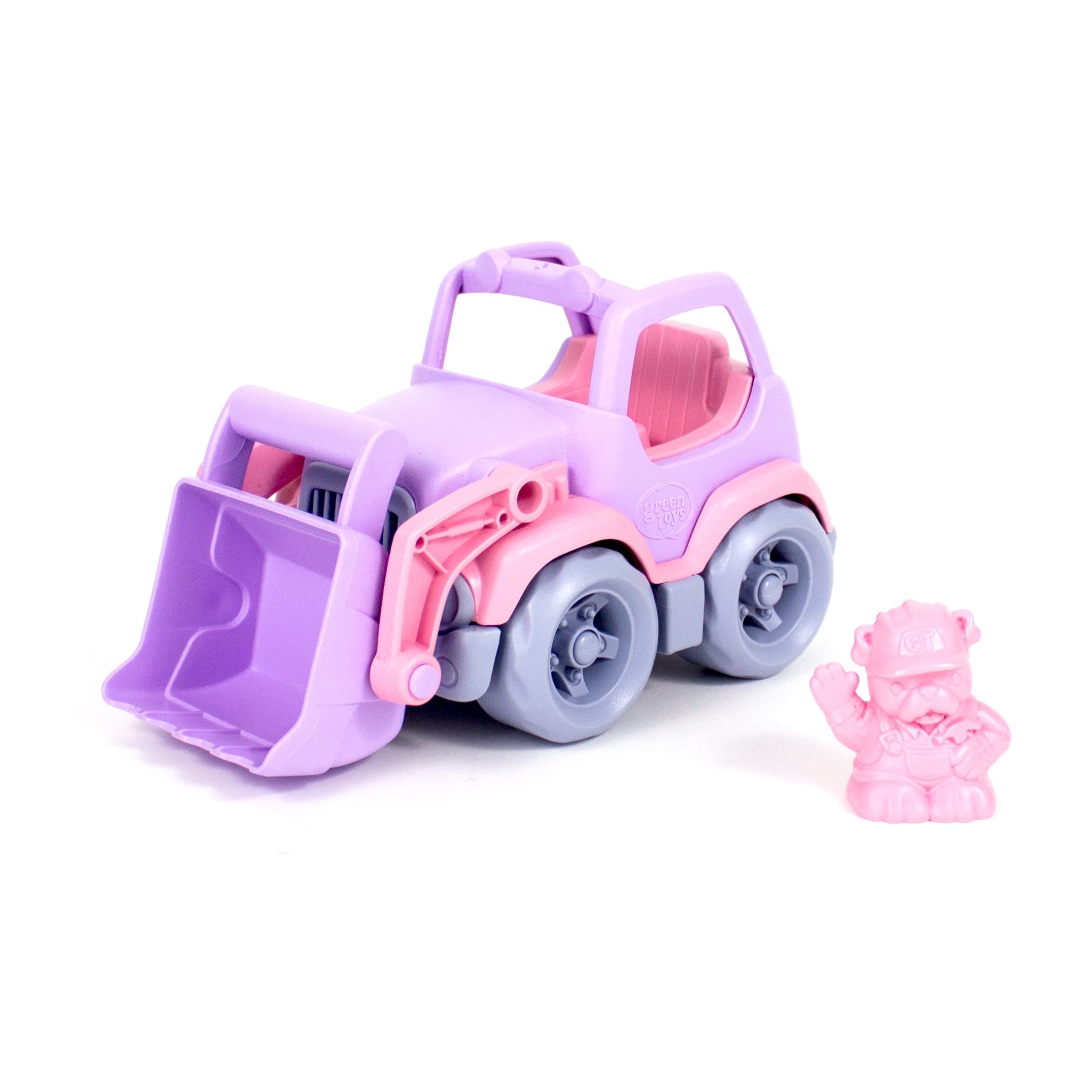 Green Toys Pink Dump Truck & Scooper - Eco-Friendly Plastic Construction Toy for Kids | Sandbox, Beach & Outdoor Play | STEM Learning Gift for Toddlers & Preschoolers