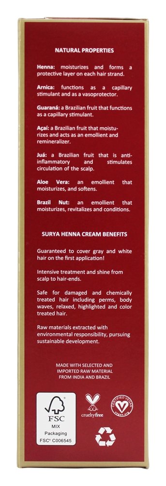 Organic Henna Cream Hair Color with Chocolate Extracts - 2.31 Oz | Natural Hair Dye for Gray Coverage & Conditioning | Perfect for At-Home Salon Treatments & DIY Hair Coloring