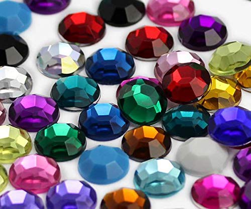 1000PCS 6mm SS30 Blue Sapphire Acrylic Rhinestones - Flat Back PH2 Gems for Jewelry Making, Face Painting, Card Decorations & Plastic Crafts | DIY Accessories for Costumes, Nail Art & Home Decor