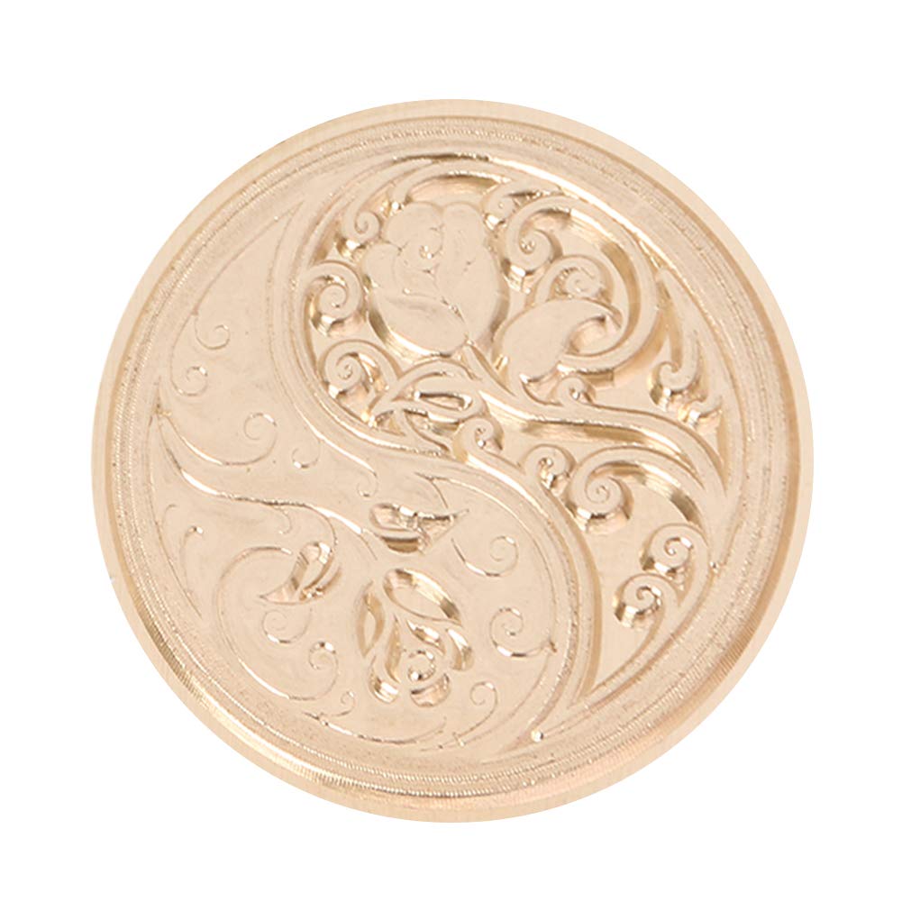 Vintage Copper Sealing Wax Stamp Head - DIY Replaceable Seal Stamp for Wax Seals (MH02) | Perfect for Wedding Invitations, Gift Wrapping & Craft Projects