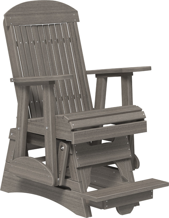 LuxCraft 2-Foot Classic Balcony Glider Chair - Outdoor Patio Swing for Relaxing, Porch Rocking, and Garden Lounging