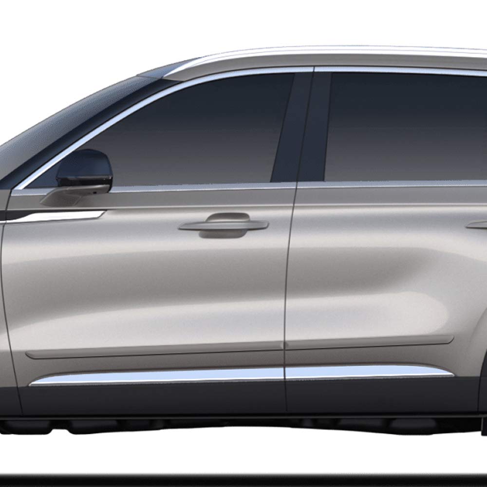 FE-AVIATOR20 Finished End Body Side Molding Compatible with 2020-2023 Lincoln Aviator - Crystal Copper (B6) | Exterior Car Trim Protection & Style Upgrade for SUV
