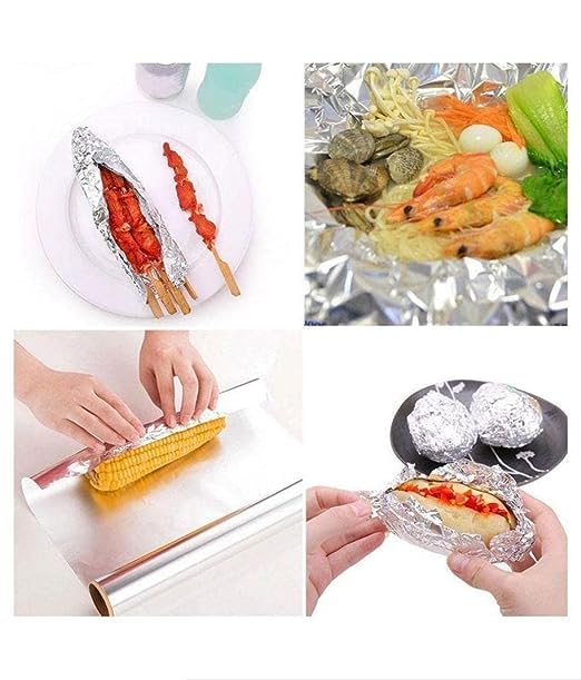 Eco-Friendly Food Wrapping Paper & Aluminum Foil Roll Set - 9 Meters Each, Pack of 2 | Perfect for Cooking, Baking, Meal Prep & Food Storage | Ideal for Home Kitchens, Picnics & Leftovers