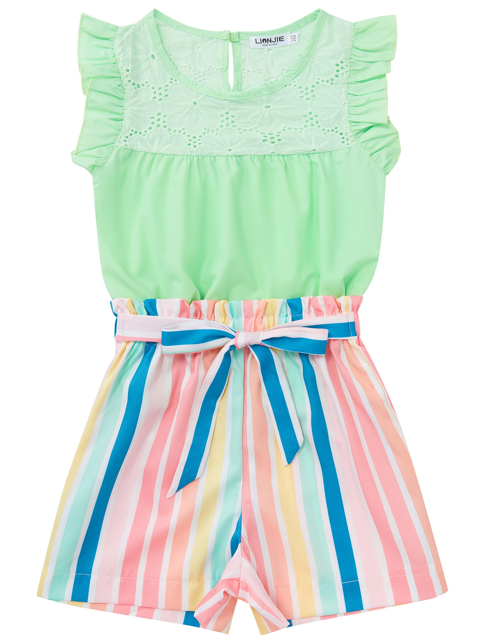 Girls' Summer 2-Piece Outfit Set - Cute T-Shirt & Shorts Combo for Kids | Playtime, Beach & Outdoor Activities
