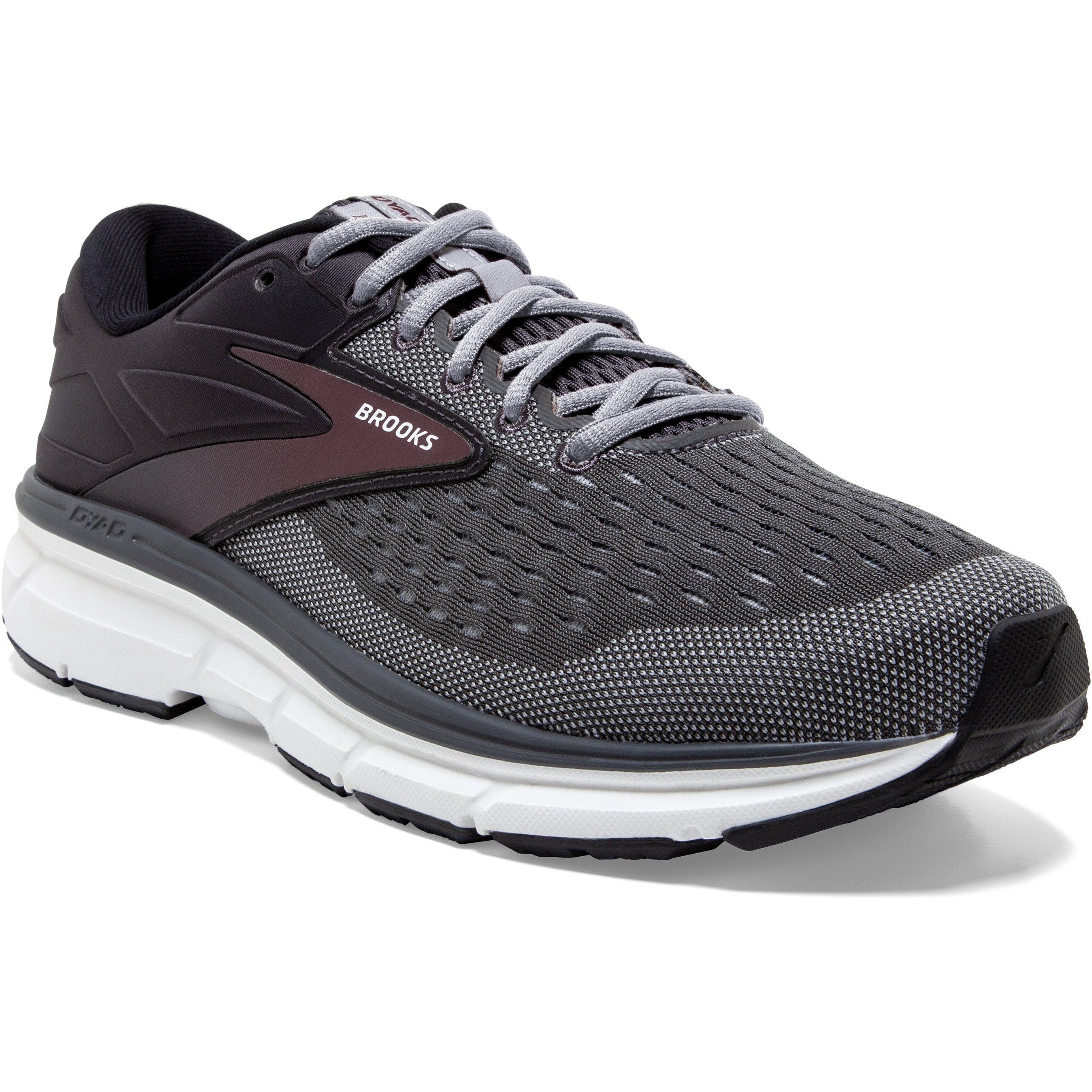 Brooks Dyad 11 Men's Running Shoes - Blackened Pearl/Alloy/Red - Size 10 D Medium - Perfect for Road Running, Jogging & Gym Workouts