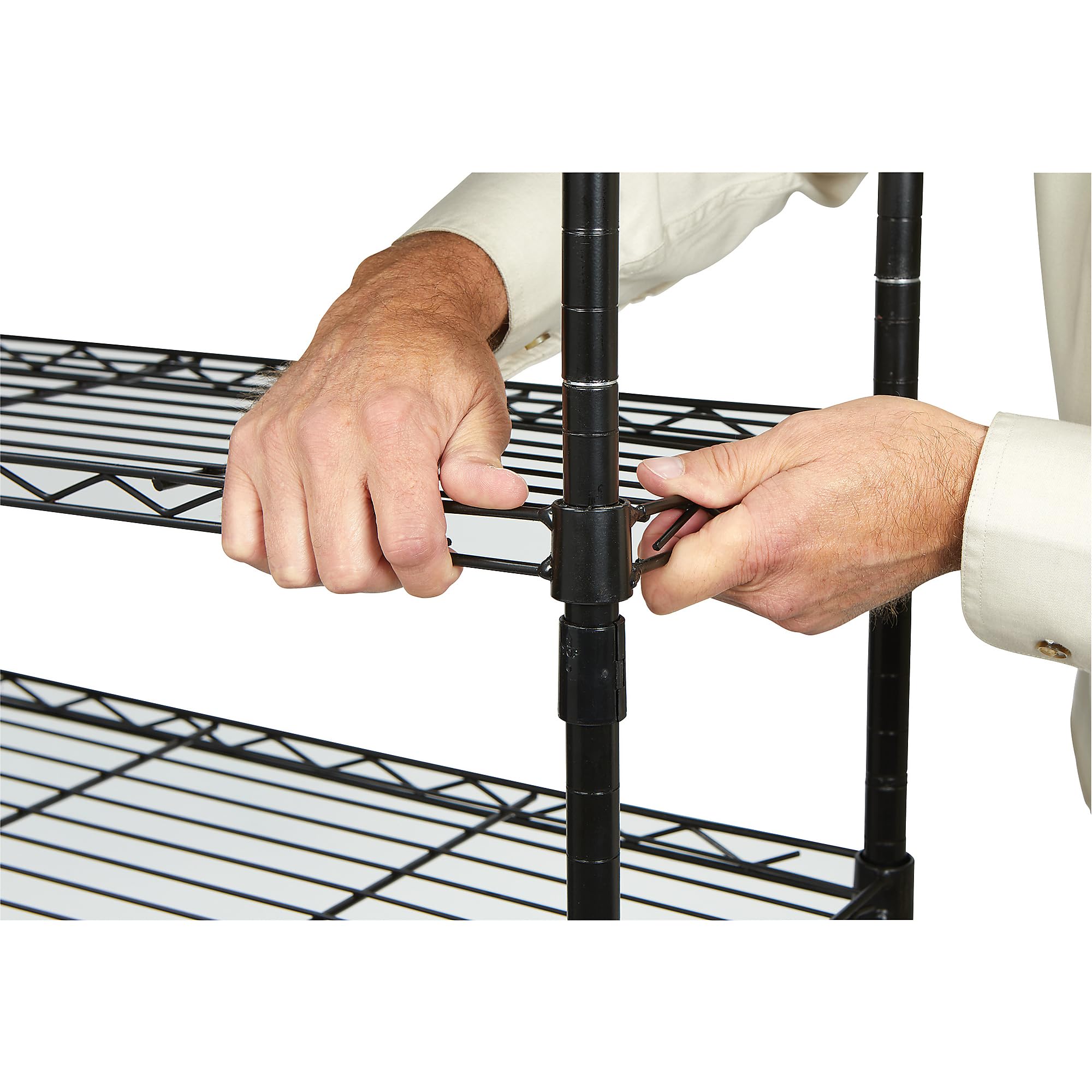Strongway Heavy Duty Wire Shelving Rack - 12-Tier Single-Sided Storage Shelf with Bins, Grey - Perfect for Garage Organization, Pantry Storage & Commercial Use
