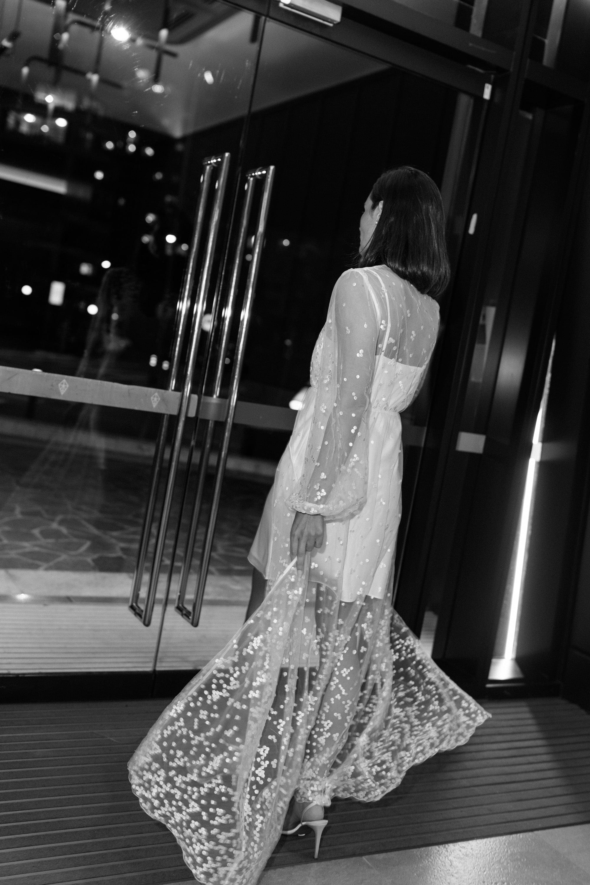 Adelina Elegant Lace Maxi Bridal Robe with Slip - Perfect for Wedding Dressing Room, Bridal Shower & Photo Shoots