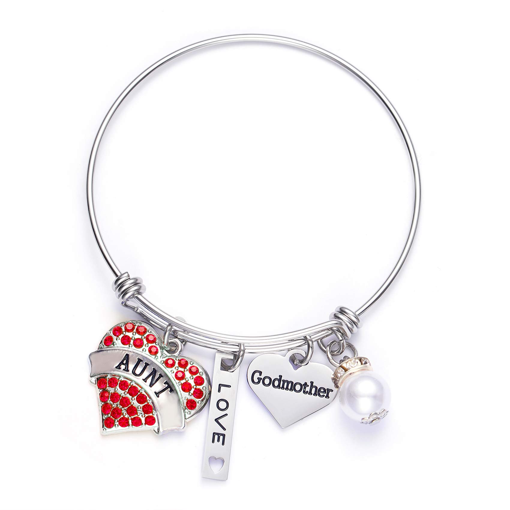 LParkin Godmother Bracelet - Meaningful Proposal Gift for Godmothers from Godchild, Baptism Jewelry for Women - Perfect for Christenings, Baby Showers & Special Occasions
