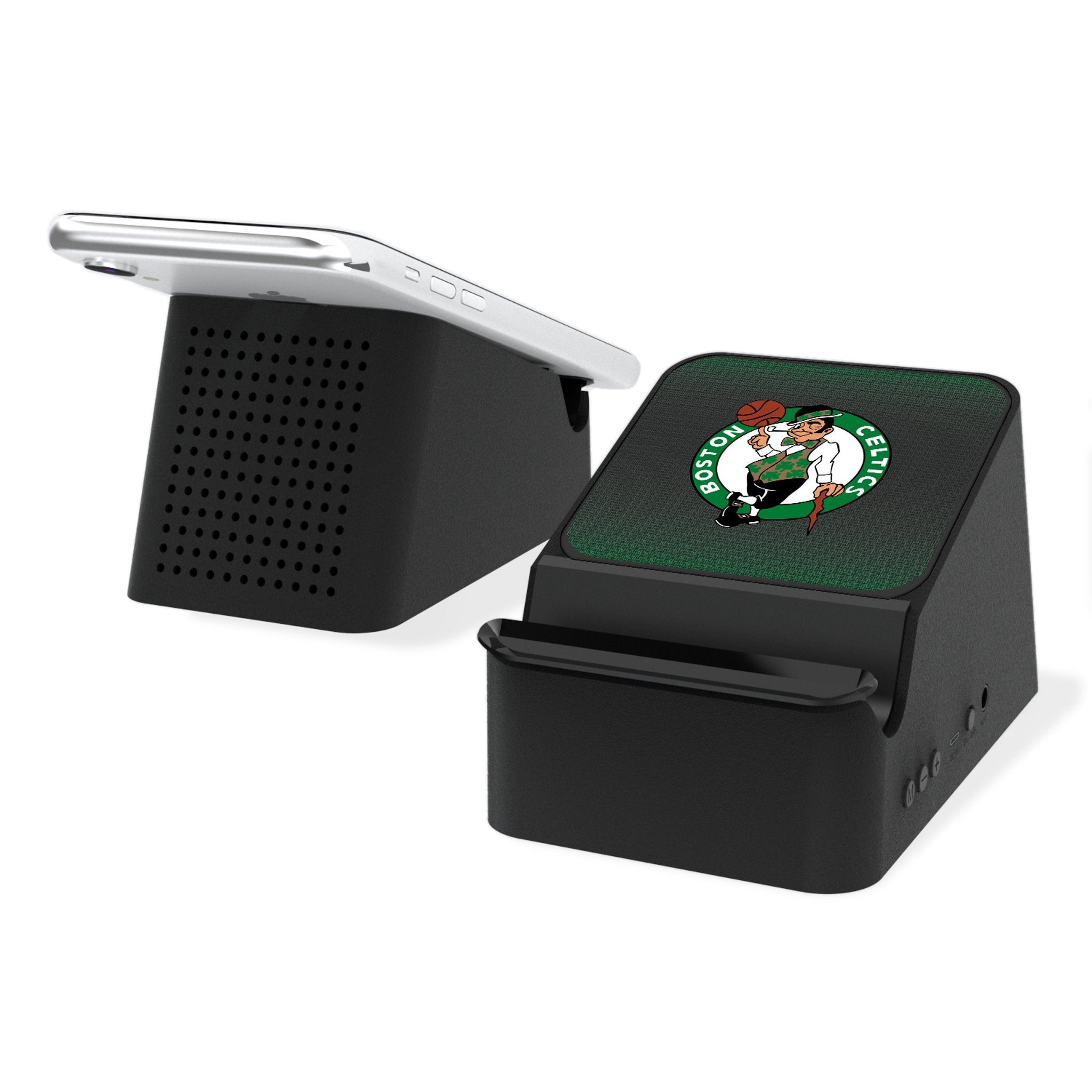 Boston Celtics Wireless Charging Station with Bluetooth Speaker - Fast Qi Charging & Premium Sound for Home, Office, and Game Day Decor