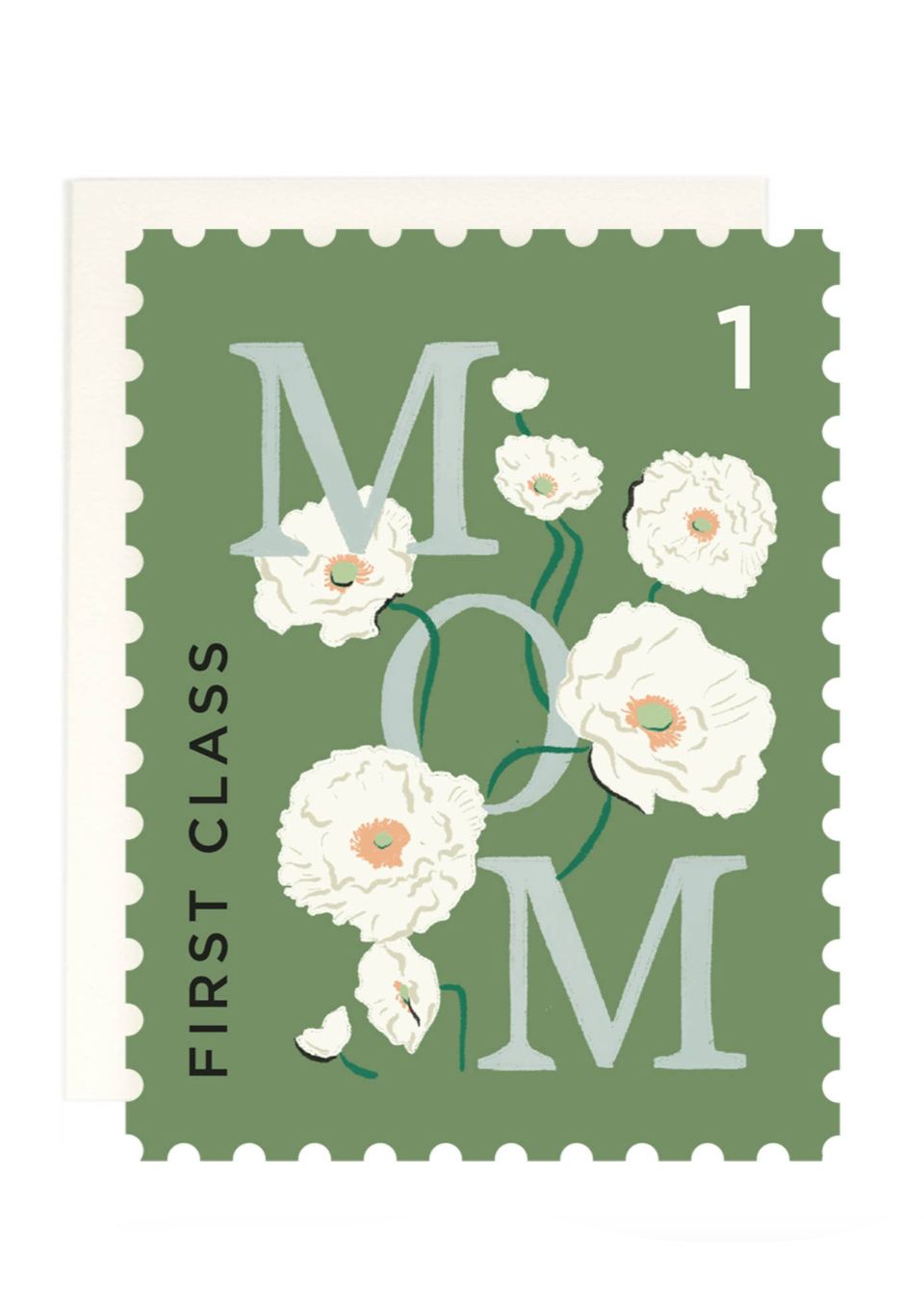 First Class Mom Greeting Card - Heartfelt Birthday, Mother's Day & Thank You Card for Mom - Perfect for Special Occasions & Appreciation Gifts