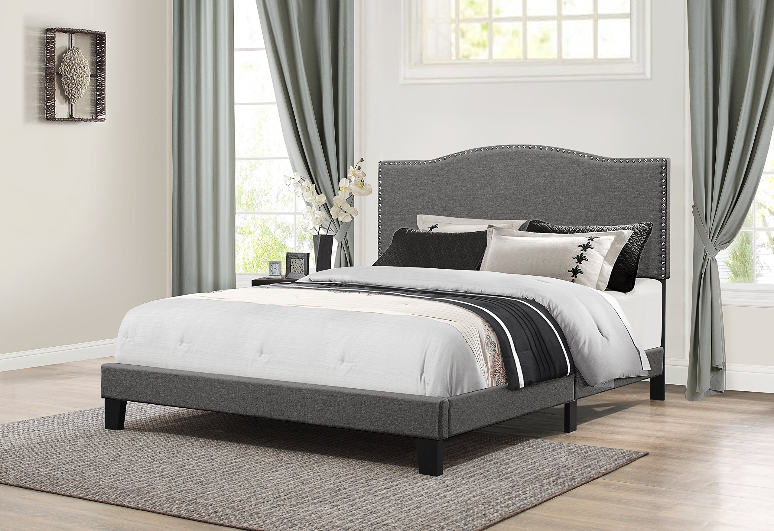 Hillsdale Furniture Kiley Full Size Bed Frame in Stone Finish – Perfect for Modern Bedrooms, Guest Rooms & Cozy Home Decor