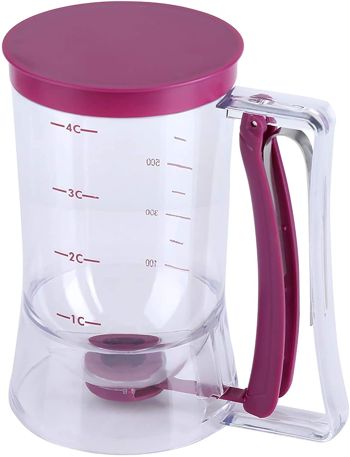 Purple Pancake & Cupcake Batter Dispenser - Easy Muffin & Waffle Baking Tool for Perfect Breakfast & Dessert Making