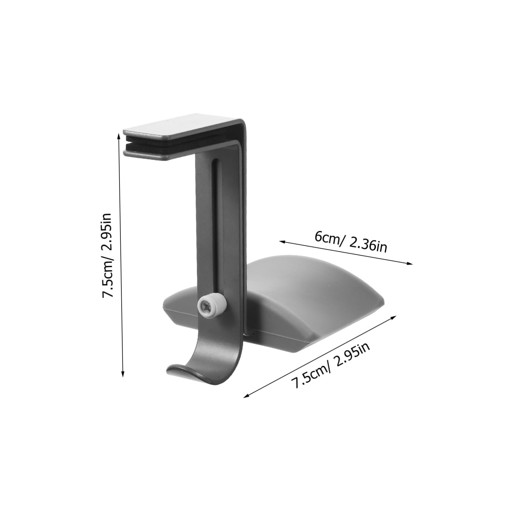 Premium Aluminum Alloy Headphone Stand with Silicone Pad - Stable Gaming Headset Hook & Traceless Sticker Mount - Perfect for Desk Organization, Gaming Setup, and Home Office Accessories