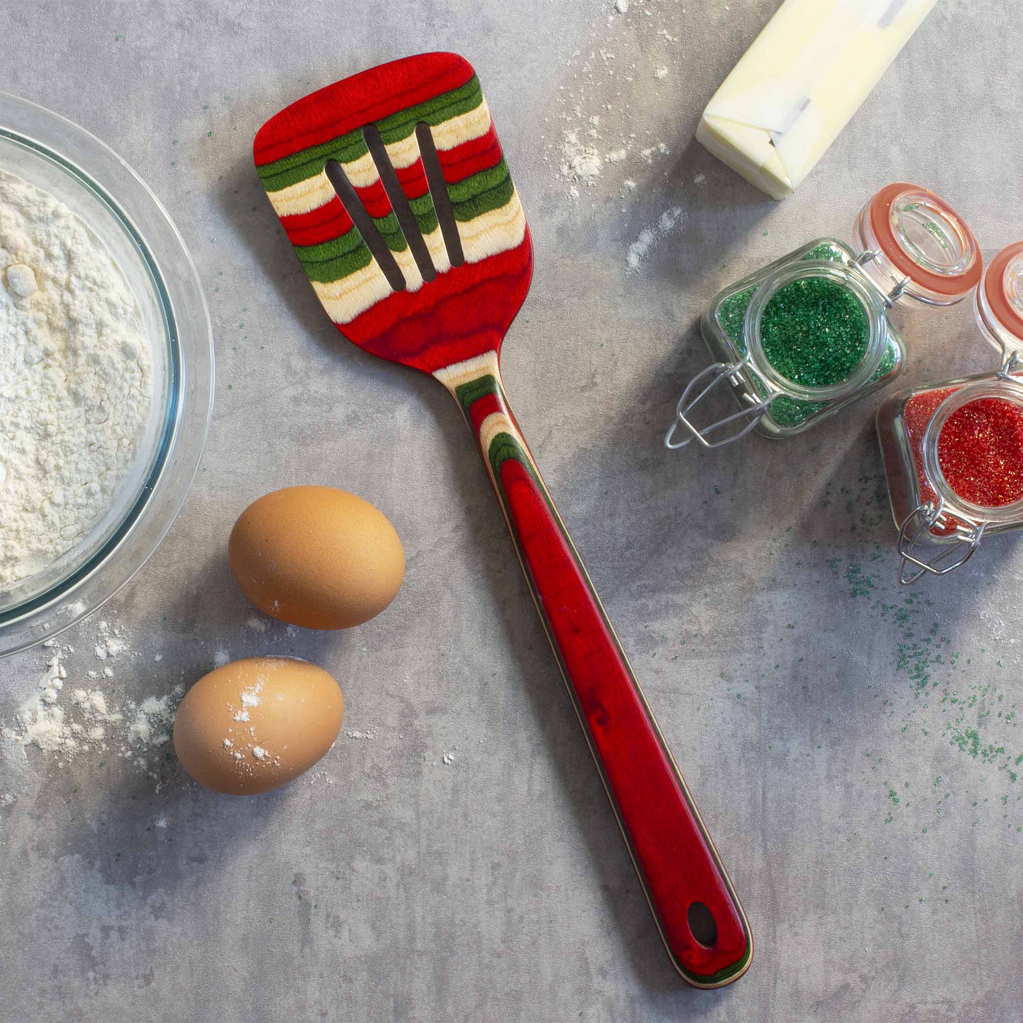 Baltique® North Pole Collection Slotted Spatula - 12.5 Inch Non-Stick Turner for Baking, Cooking & Serving - Perfect for Pancakes, Cookies & Grilling
