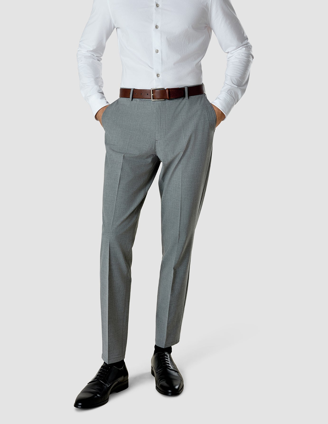 Premium Elastic Leather Belt for Men & Women - Adjustable Dark Brown Waist Belt - Perfect for Casual, Office & Formal Wear