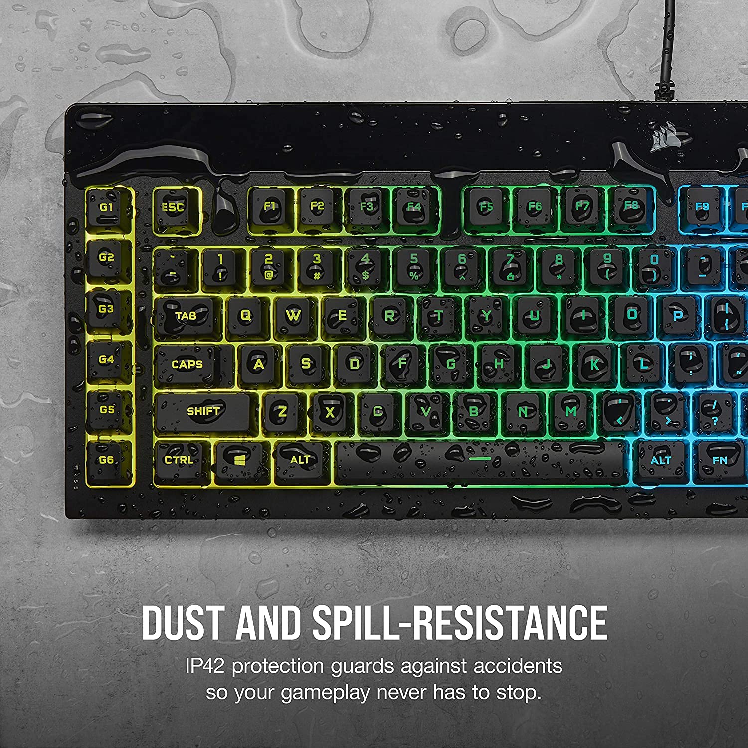Corsair K55 RGB PRO Wired Gaming Keyboard - Mechanical Feel, RGB Backlit, Spill-Resistant (Renewed) - Perfect for PC Gaming, Streaming & Office Work