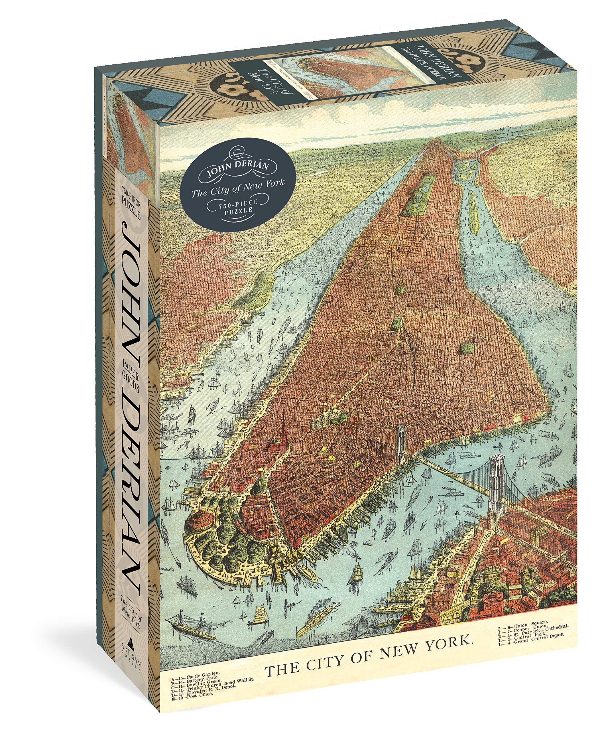 John Derian New York City 750-Piece Jigsaw Puzzle - Handcrafted Artisan Puzzle for Adults & Teens - Perfect for Family Game Night, Home Decor & Gift Giving