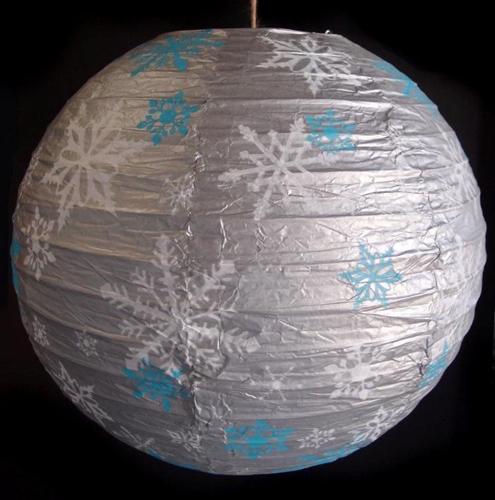 14 Inch Christmas Holiday Mix Paper Lantern String Lights - 21 FT Expandable LED Fairy Lights with White Cord for Indoor Outdoor Party Wedding Decor