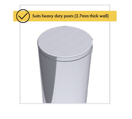 MOD50 Post Top Cap for 50mm Diameter Stainless Steel Posts - Durable Outdoor Fence & Gate Post Cover for Garden, Yard, and Pool Safety