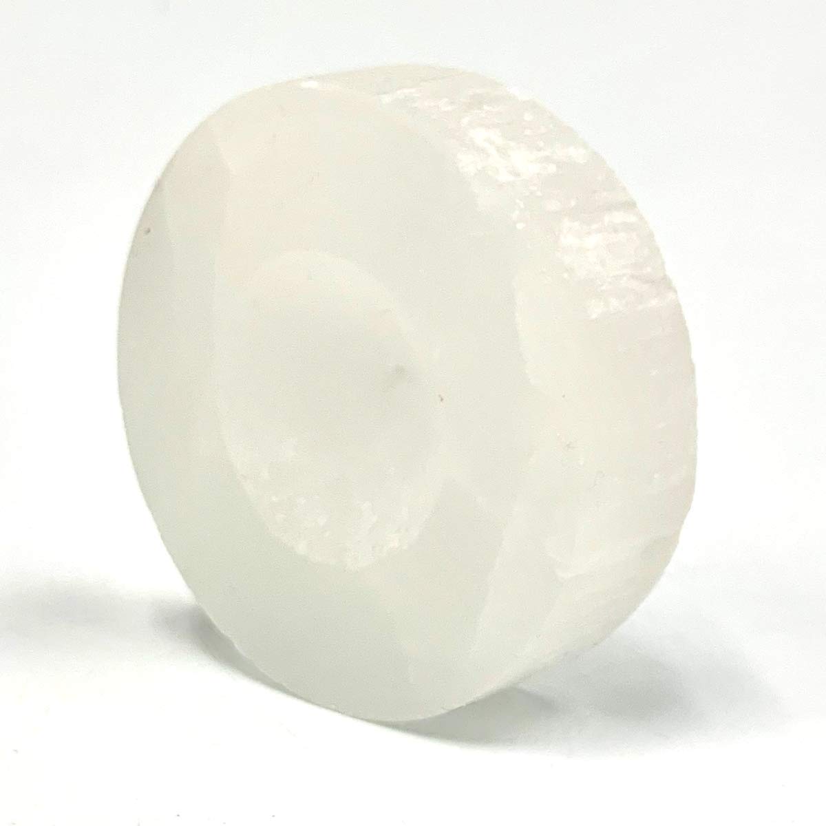 Round Cleansing Charging Plate Selenite Square with Bonus Crystal Ball Stand for Spheres, Balls, and Eggs (2.85