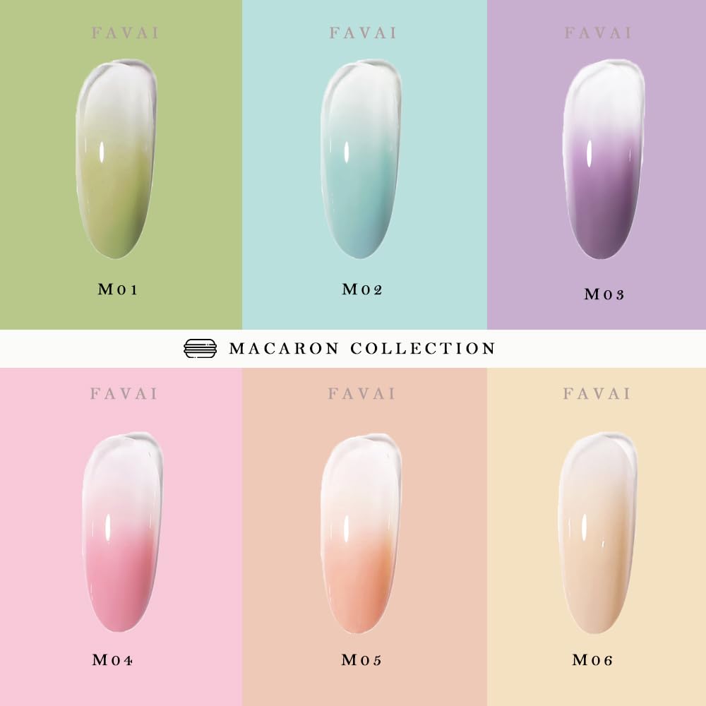 FAVAI Selection 24 Colors Gel Nail Polish Set - Airbrush Baby Boomer Air Gel Kit (24 x 10ml) for Salon & Home Manicure, Nail Art Designs, DIY Nail Care