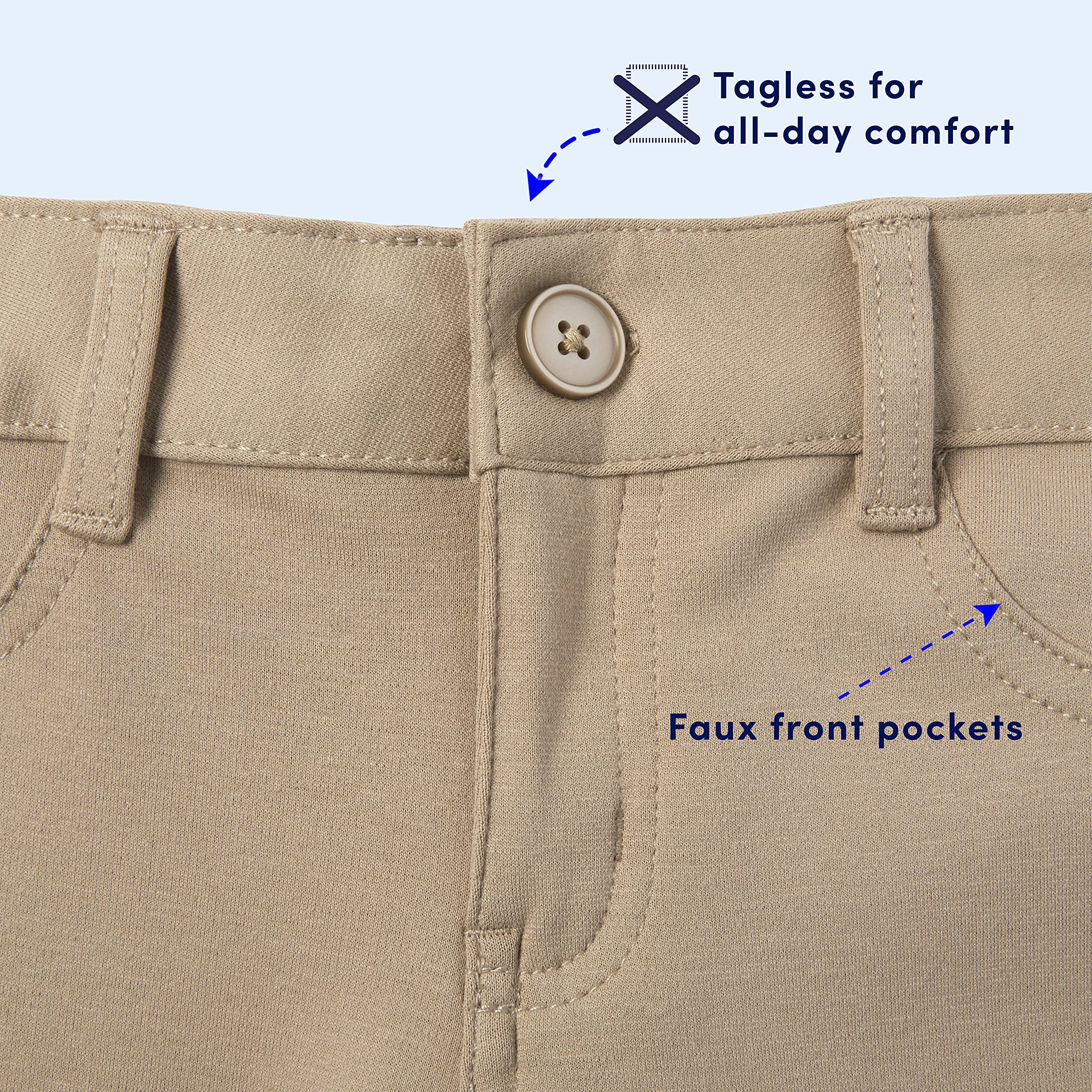 French Toast Women's Junior's Skinny Fit Stretch Ponte Pants - Comfortable Slim Fit Trousers for Work, Office & Casual Wear