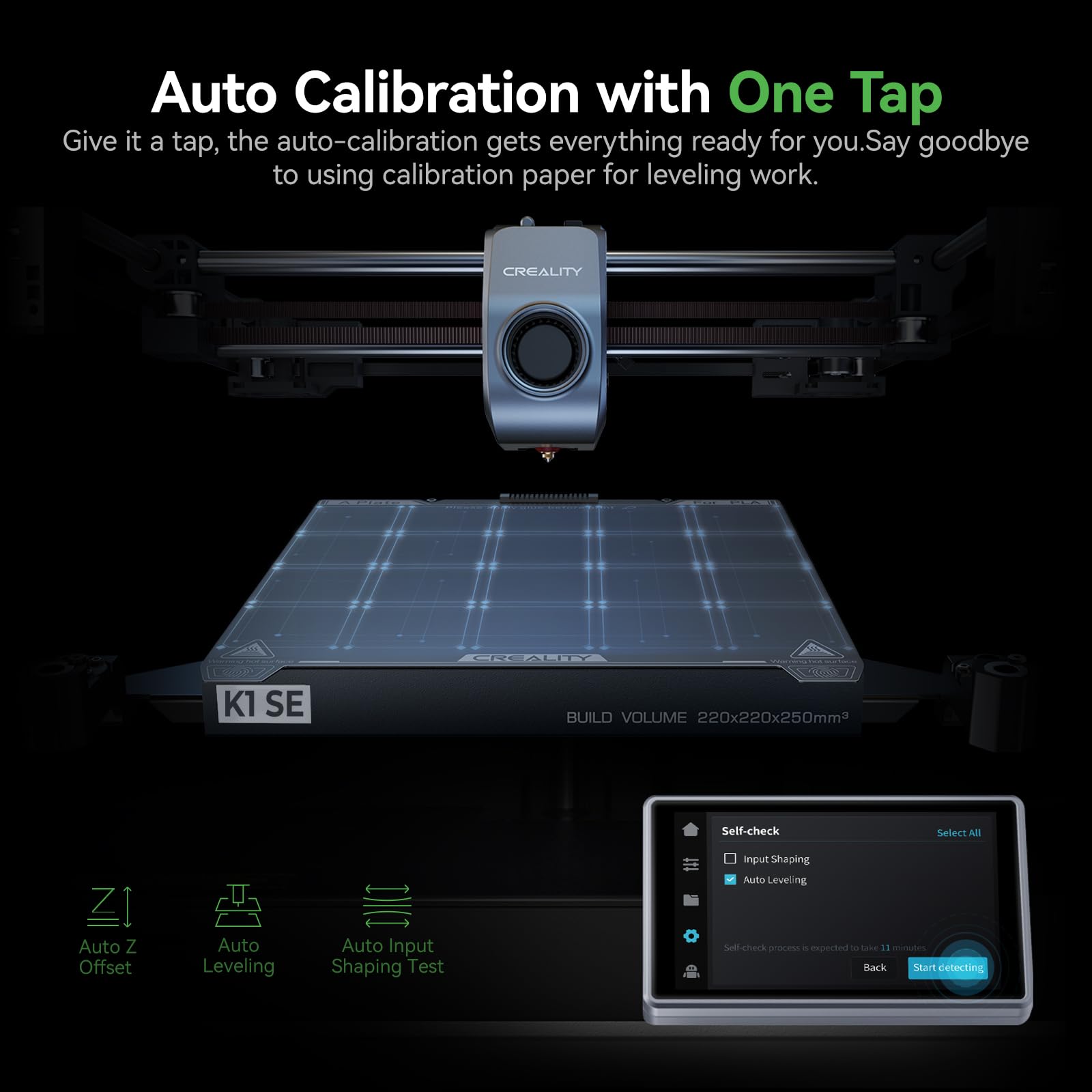 Creality K1 SE 3D Printer 2024 - 600mm/s High-Speed Printing, Auto Leveling, Direct Extruder, Quick-Swap Nozzle | Perfect for Home DIY Projects, Rapid Prototyping & Educational STEM Learning