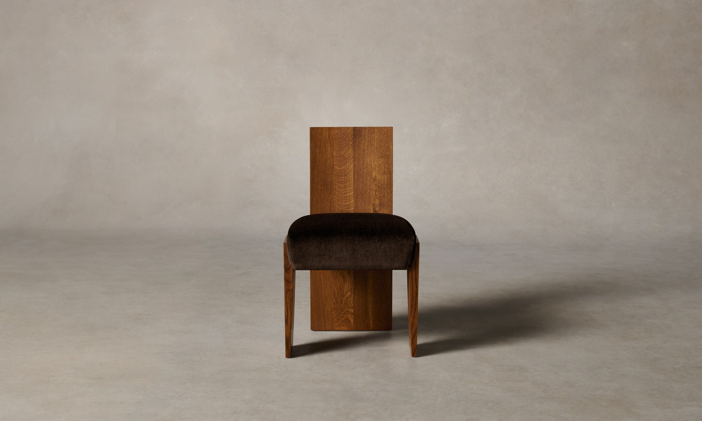 Garrett Dining Chair - Mohair Upholstered in Chocolate Brown for Elegant Home Dining & Entertaining