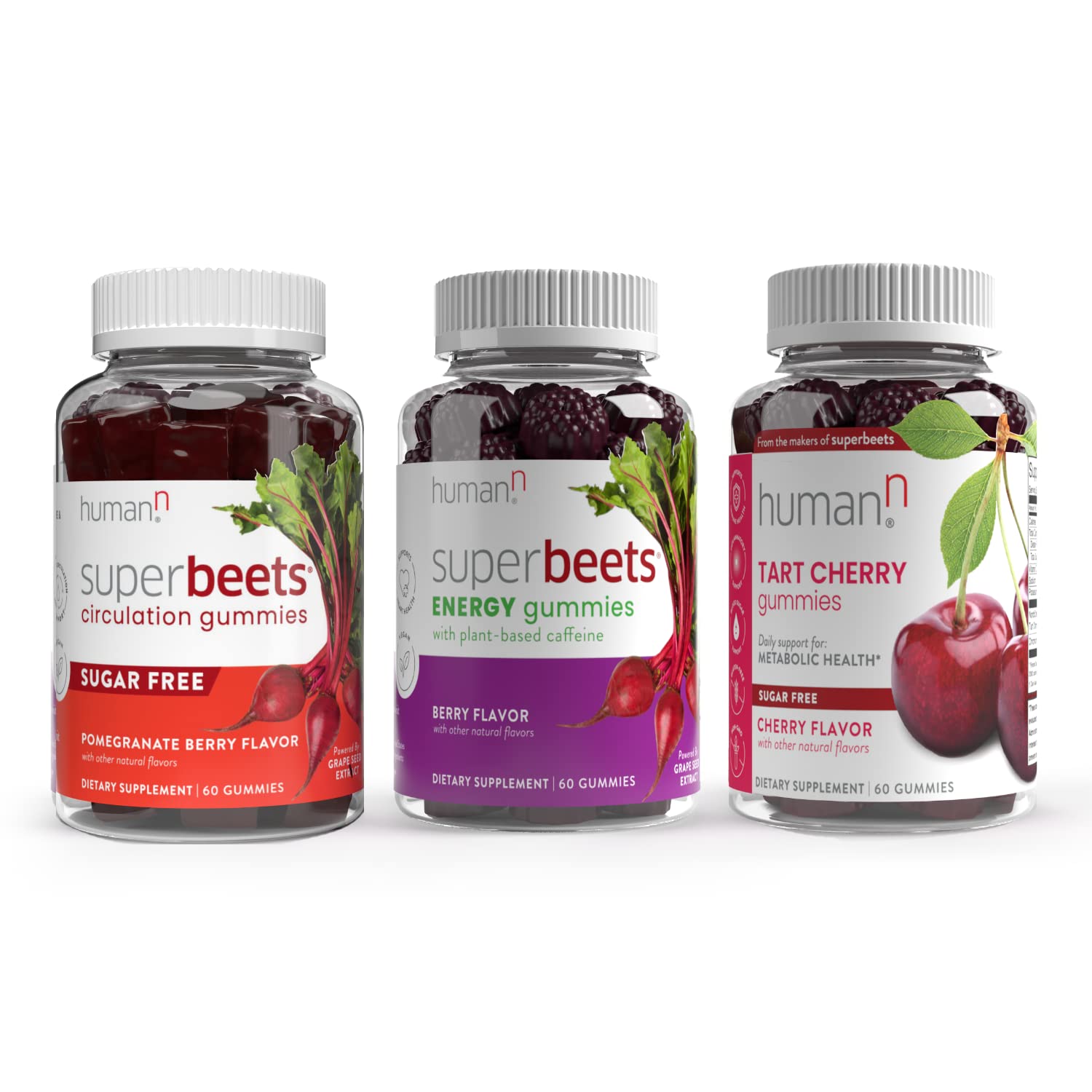 HumanN Circulation Gummies, Tart Cherry Gummies & Energy Gummies - Heart Health, Joint Support & Natural Energy Boost - Perfect for Active Lifestyles & Daily Wellness