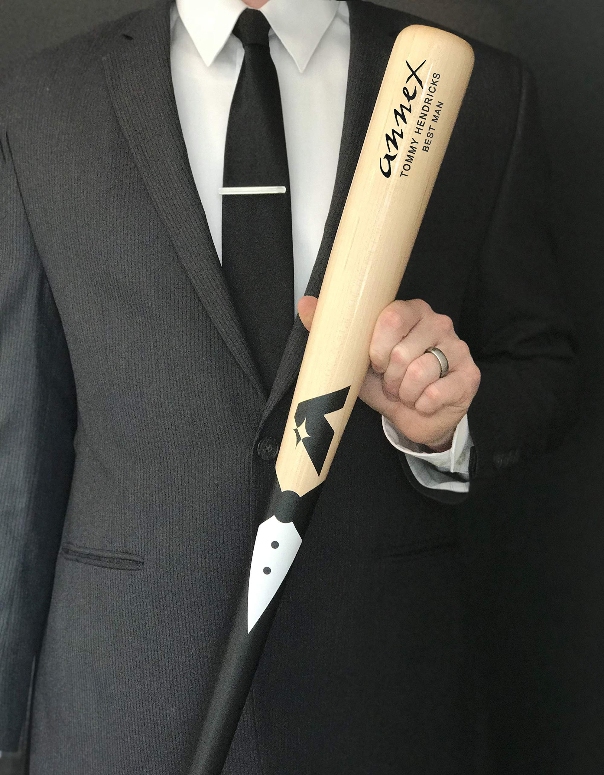 Personalized Engraved Baseball Bat - Best Man & Groomsmen Gift for Wedding - Custom Wooden Baseball Bat with Name Engraving - Perfect for Bachelor Parties, Wedding Receptions & Sports-Themed Events